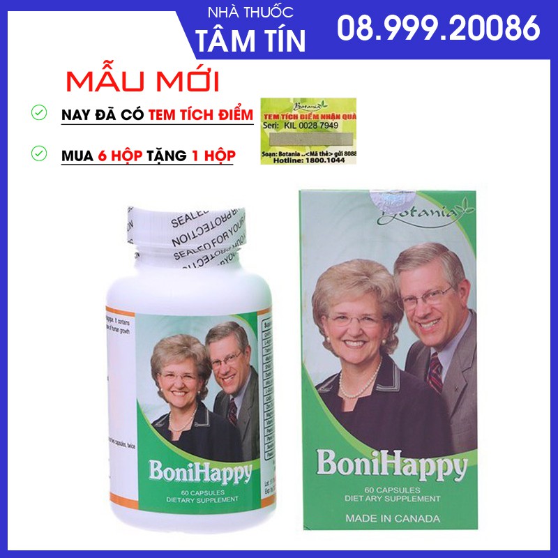 [CHÍNH HÃNG TÍCH ĐIỂM MUA 6 TẶNG 1 ] BoniHappy 60 viên