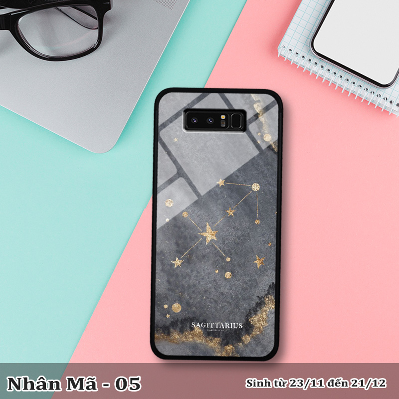 Ốp kính SAMSUNG NOTE 8 in cung hoàng đạo