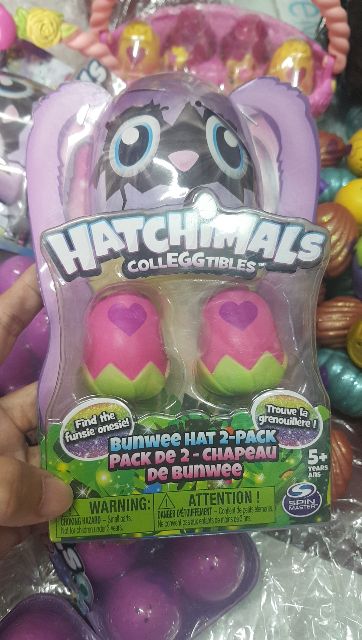 Hatchimals Bunwee Hat 2 pack - Vỉ 2 trứng Hatchimals hoa hồng + 2 mũ