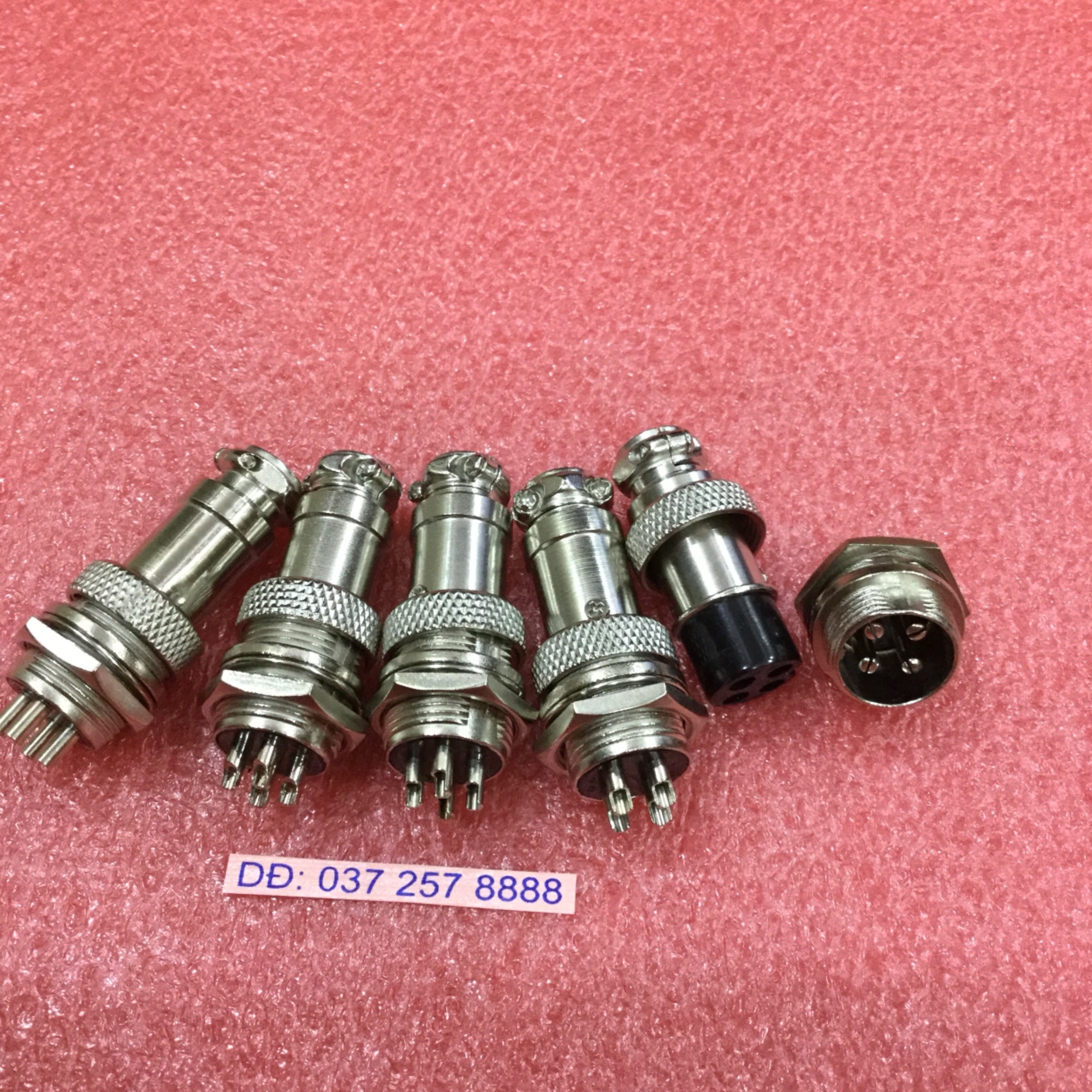 5 bộ Jack sắt M16GX16 -4P đầu đực cái
