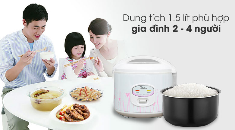 Nồi cơm điện Midea MR-CM1533 hồng