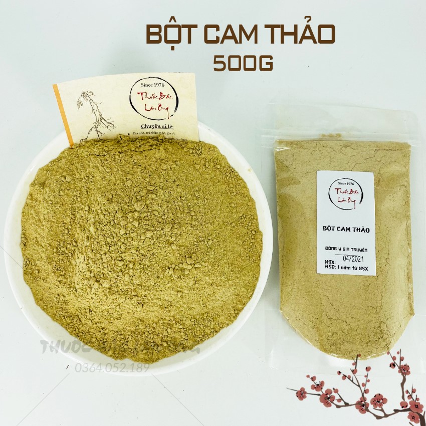 500g Bột cam thảo nguyên chất (Bột thảo mộc đắp mặt nạ) - Thuốc Bắc Lãn Ông