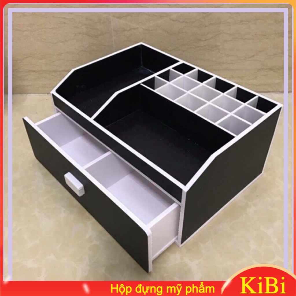 Kệ Mỹ Phẩm 1 ngăn đen size đại khay son