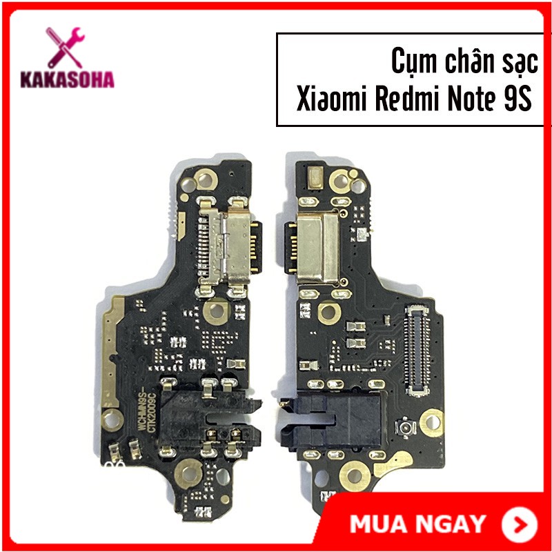 Cụm chân sạc Xiaomi Redmi Note 9S , liền Mic nghe gọi