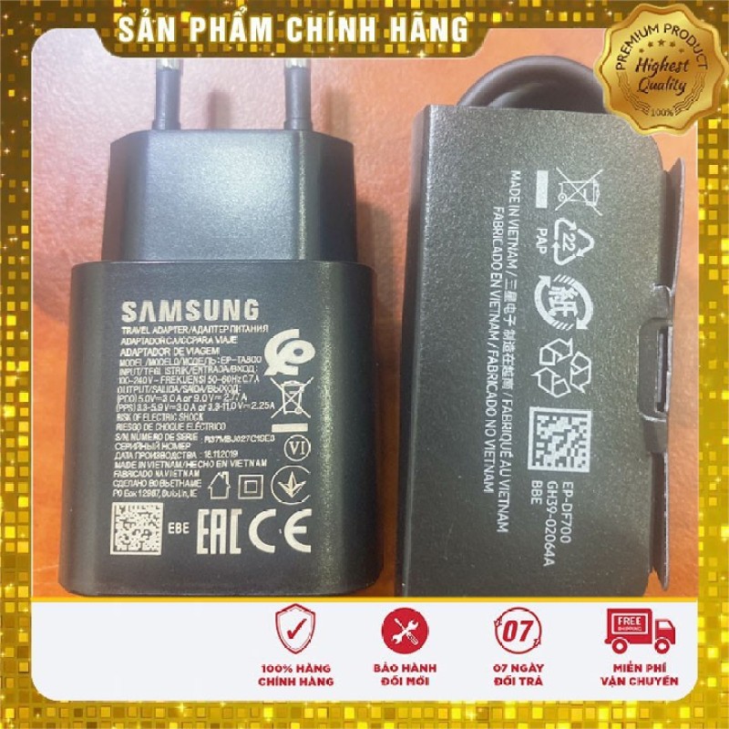Cốc Sạc Nhanh Samsung S20/S20+/S20 Ultra/S10 5G/Note10/Note20/Note20 Ultra/ 25W TA800 Chuẩn PD .Z.i.n. Chính Hãng