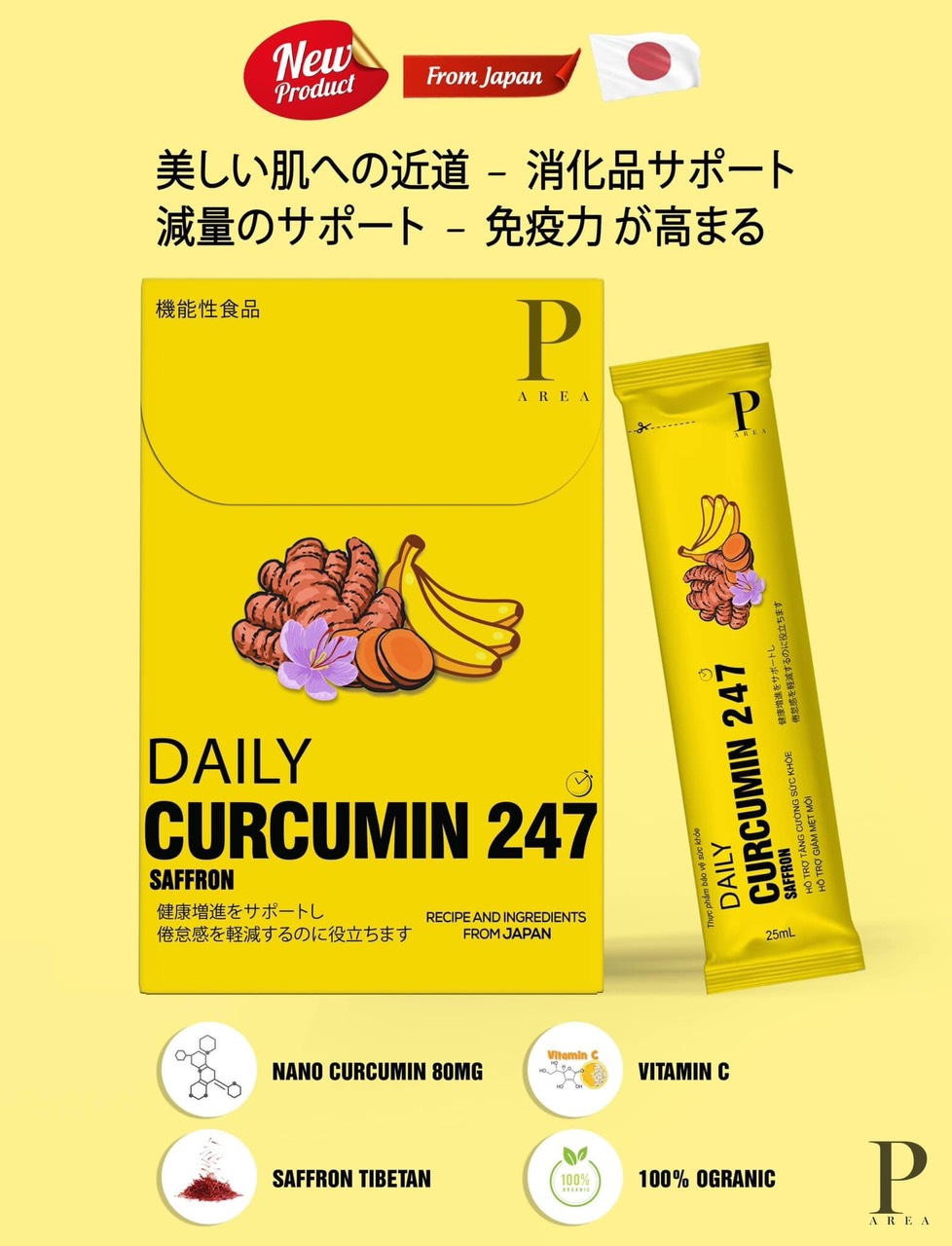 Thạch nghệ saffron vị chuối 247