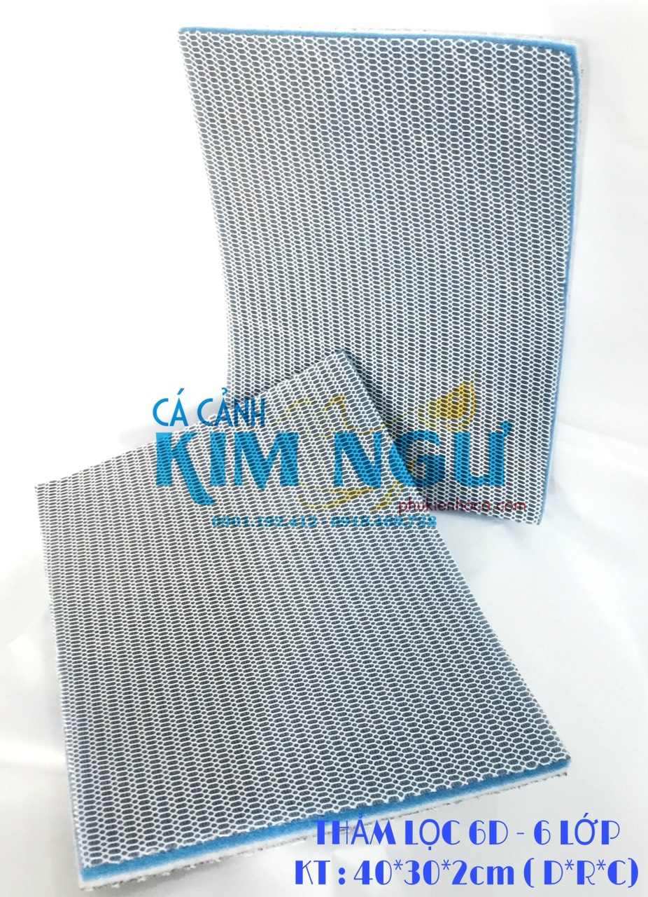 Tấm Lọc Nước  Hồ Cá 6D - 6 Lớp ( 40*30*2cm)