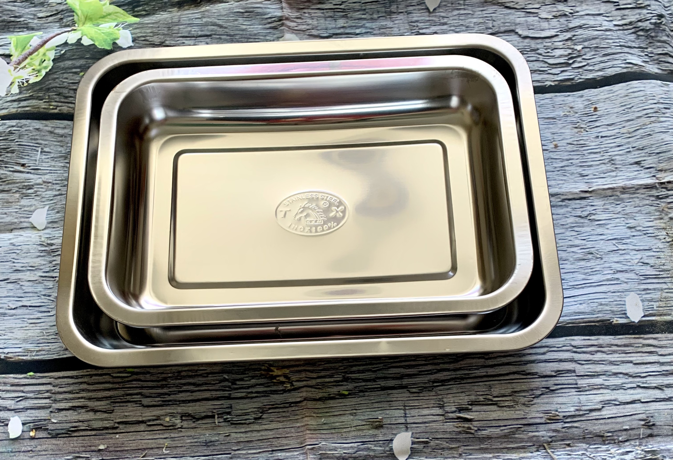 Khay chữ nhật inox (với nhiều kích thước)