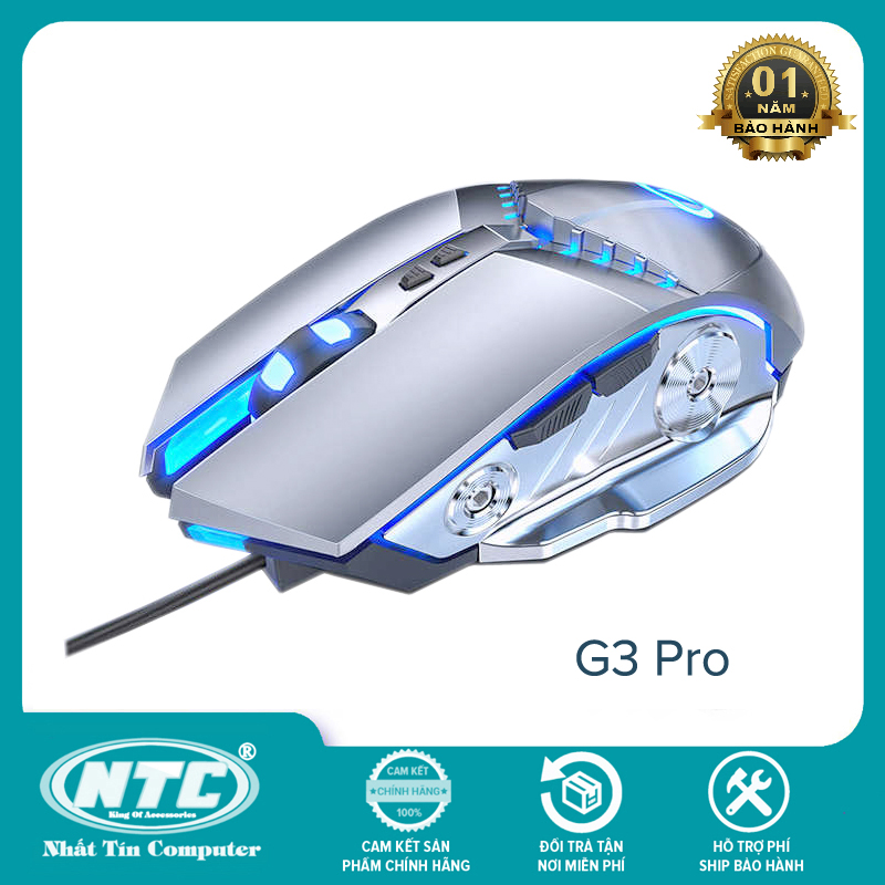 Chuột game cao cấp G3PRO led đa màu - DPI lên đến 4000 (2 kiểu hoa văn)