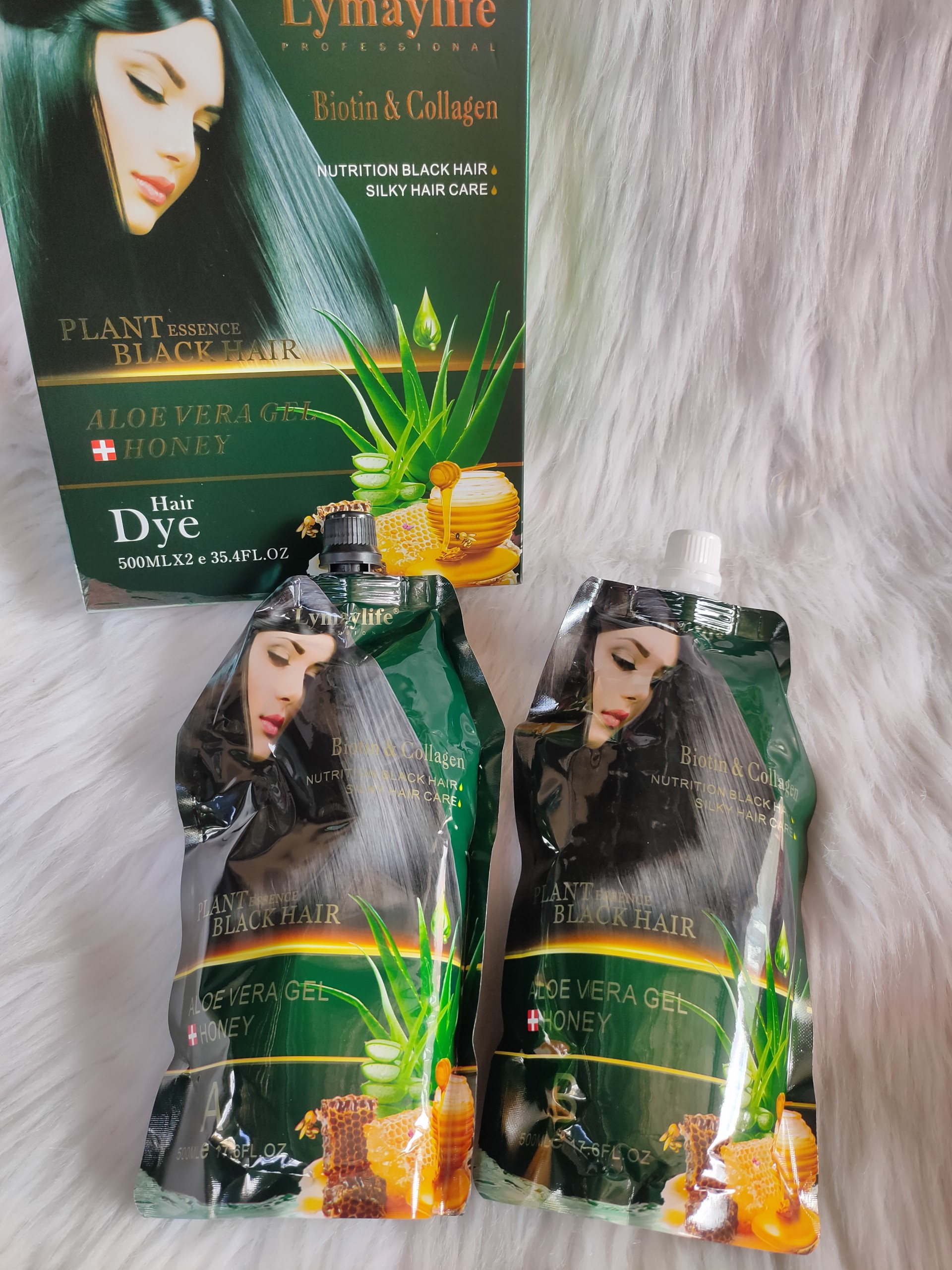 Nhuộm đen phủ bạc mật ông Lymaylife 500ml