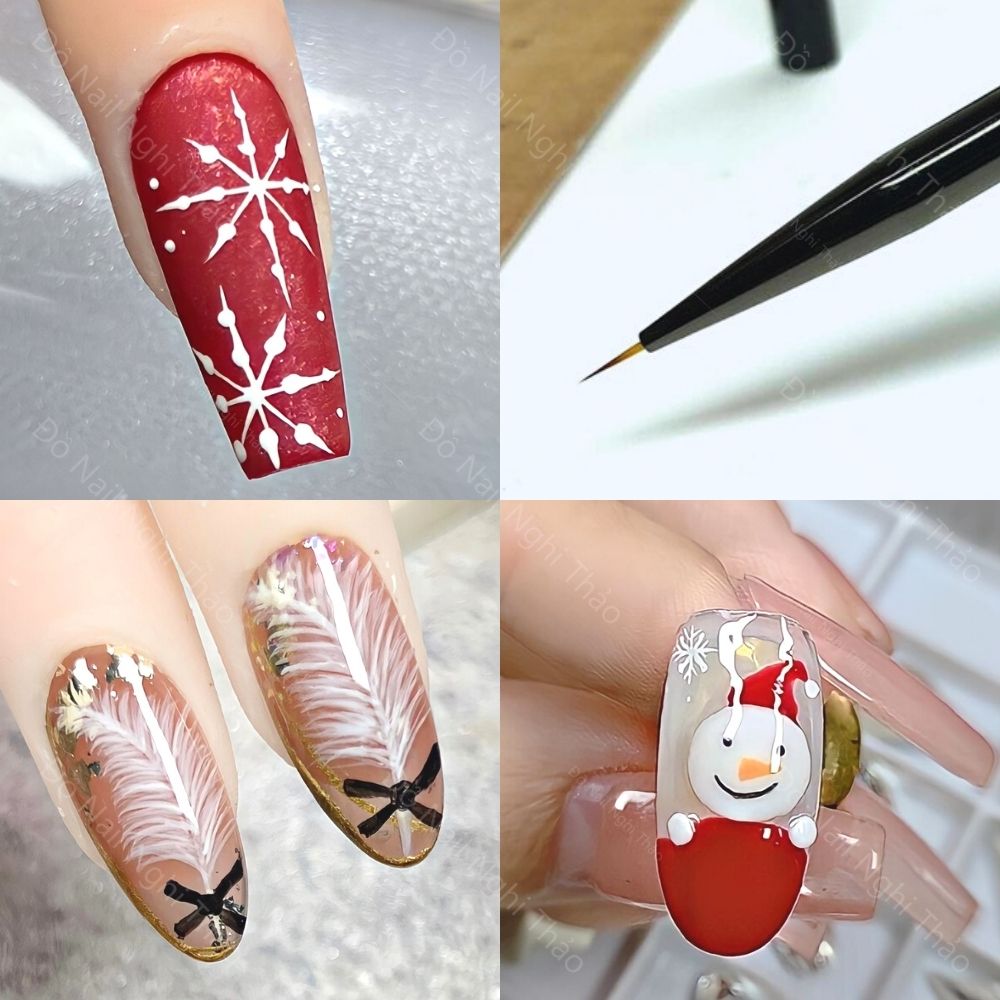 Cọ vẽ nét ngắn nail 6mm Nghi Thảo số 07