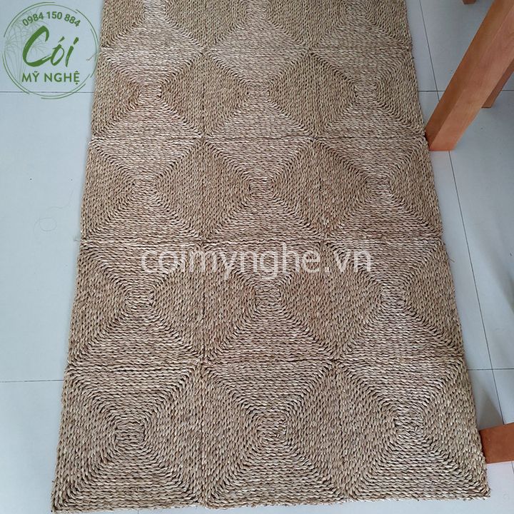 Cói Mỹ Nghệ - Thảm Cói Chữ Nhật D120 - Thảm Cói Cao Cấp - Thương Hiệu Uy Tín - Thảm Trang Trí Hiện Đại - Thảm Thủ Công