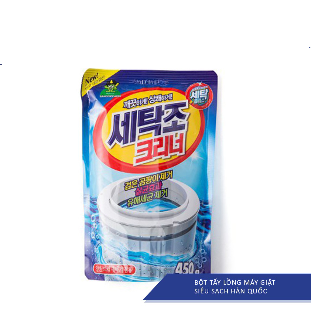 Bột Tẩy Lồng, Vệ Sinh Máy Giặt Hàn Quốc 450g, Tẩy Rửa Siêu Sạch, Hiệu Quả Tức Thì