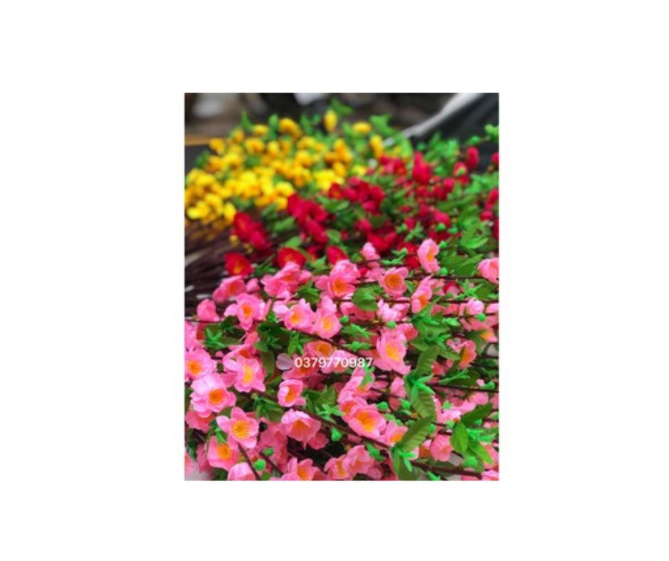 Hoa Đào Giả - Cành Mai Vàng (1 Mét)