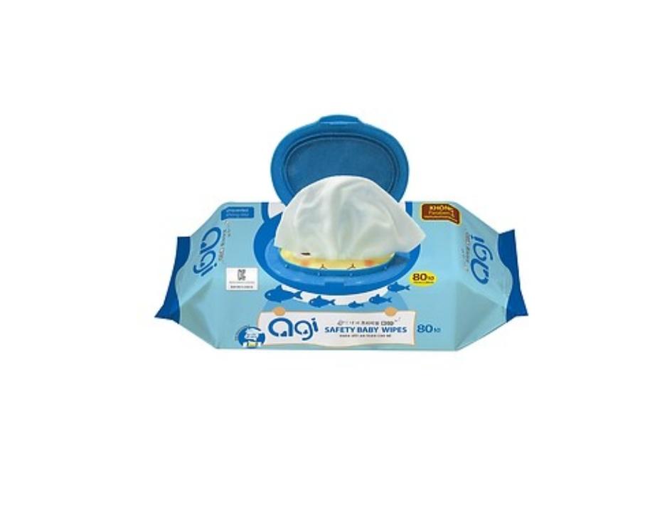 combo 4 gói khăn ướt agi không mùi 80 tờ