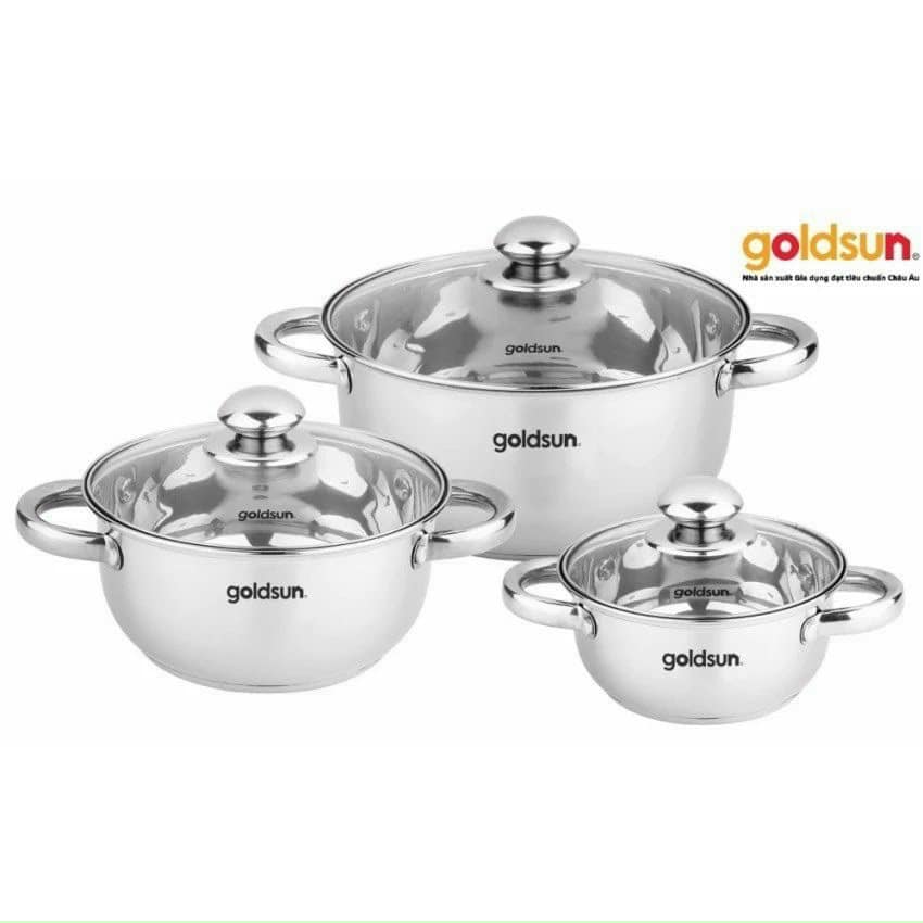Bộ 3 nồi INOX GOLDSUN