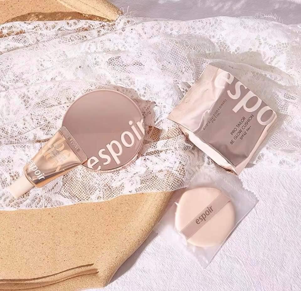[Có sẵn] Set phấn nước espoir tailor be glow cushion SPF42 PA++