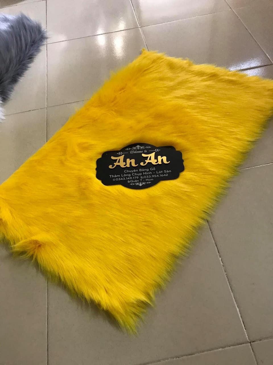 [HCM]THẢM LÔNG TRẢI BÀN - CHỤP HÌNH MÀU VÀNG