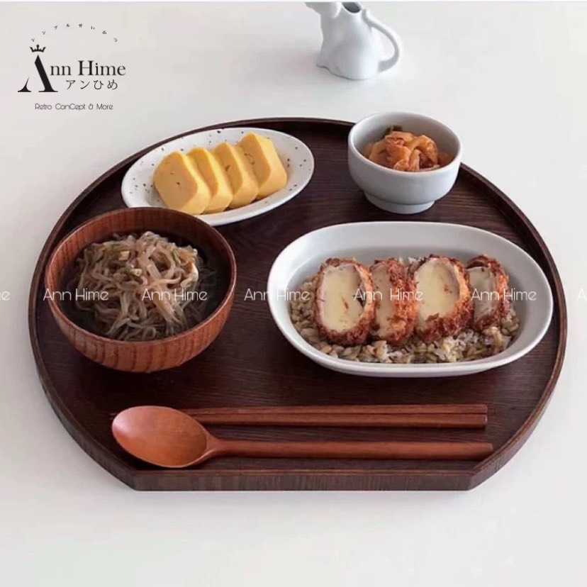 Khay Gỗ Decor Đa Năng Đựng Đồ Ăn Vintage