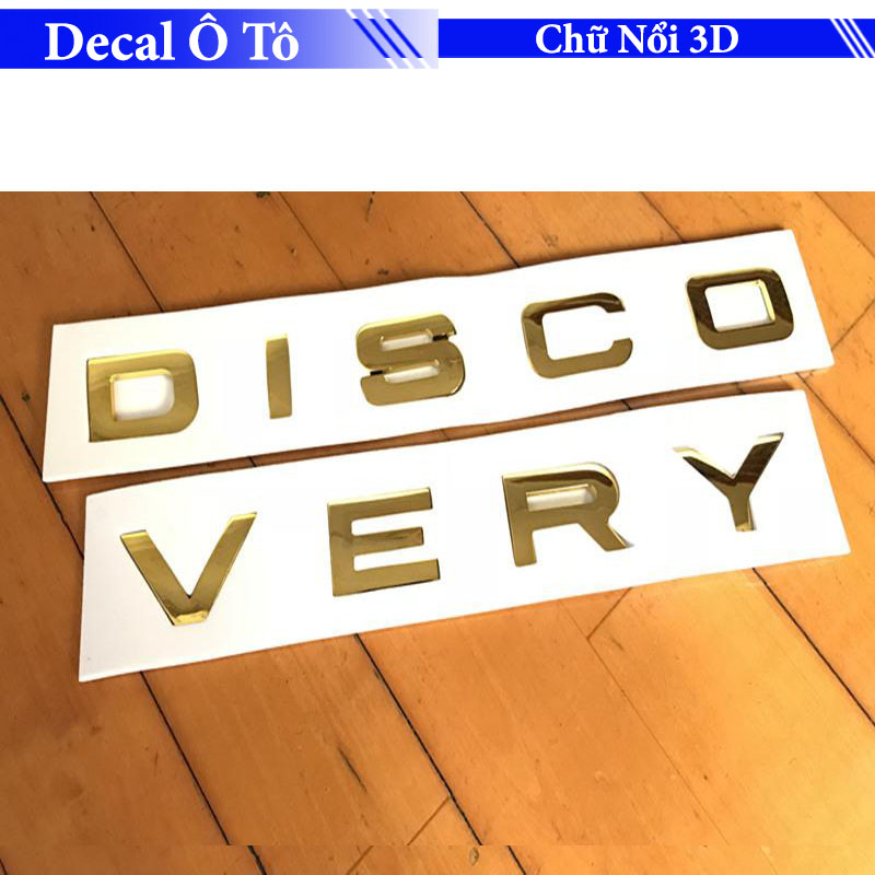 Chữ discovery 3d nổi trang trí ô tô - qtk