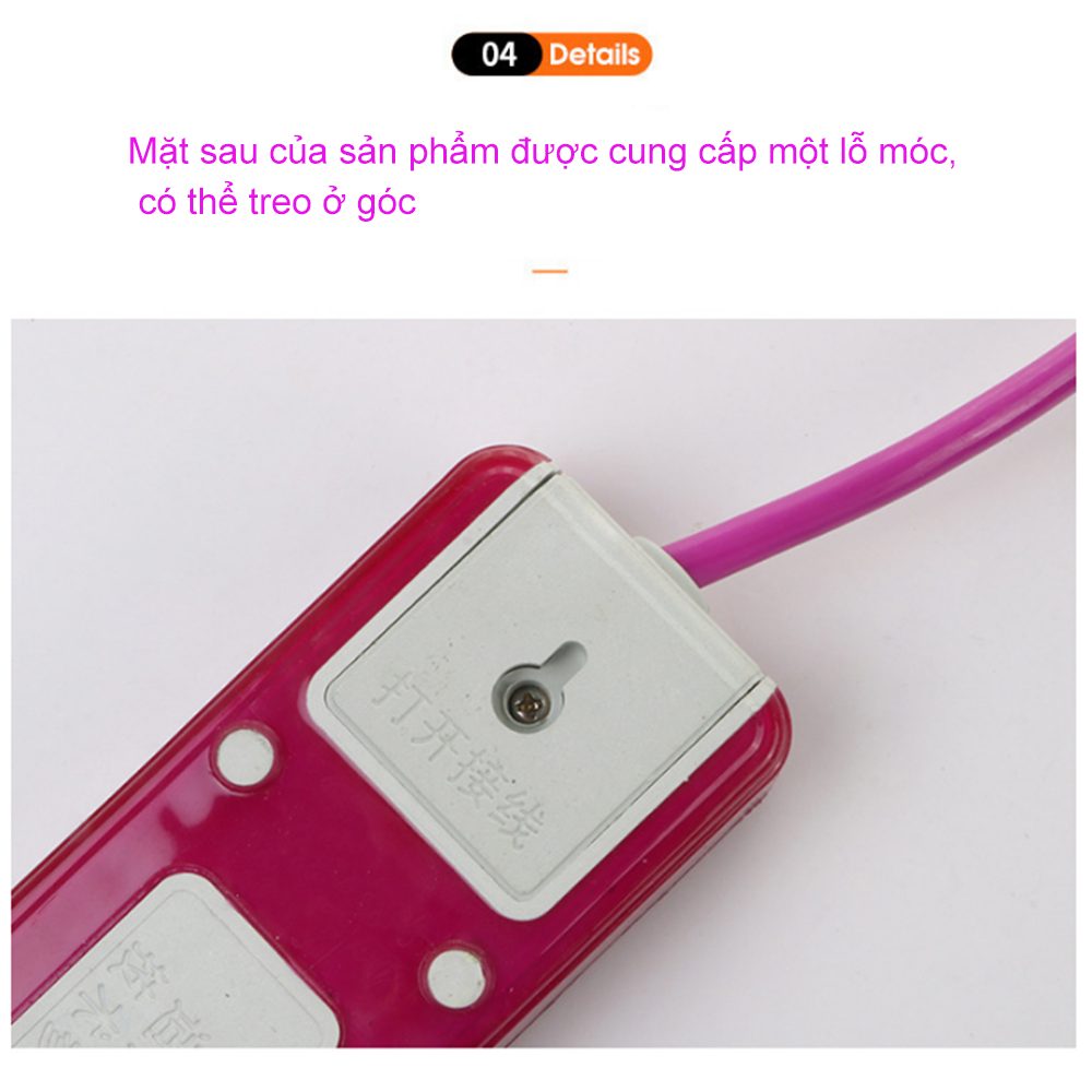 [Hcm]3-Pin 2-Pin Conversion Socket - High-Temperature Resistant Copper Core Wireless Power Socket in Purple and Orange Colors