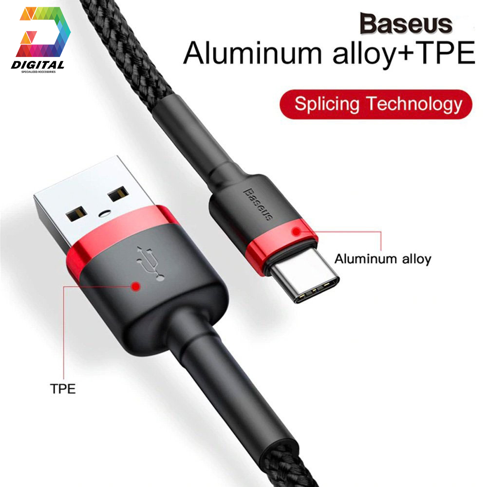 Cáp Sạc Nhanh Baseus Cafule Cổng Type C Dài 2 Mét Chính Hãng