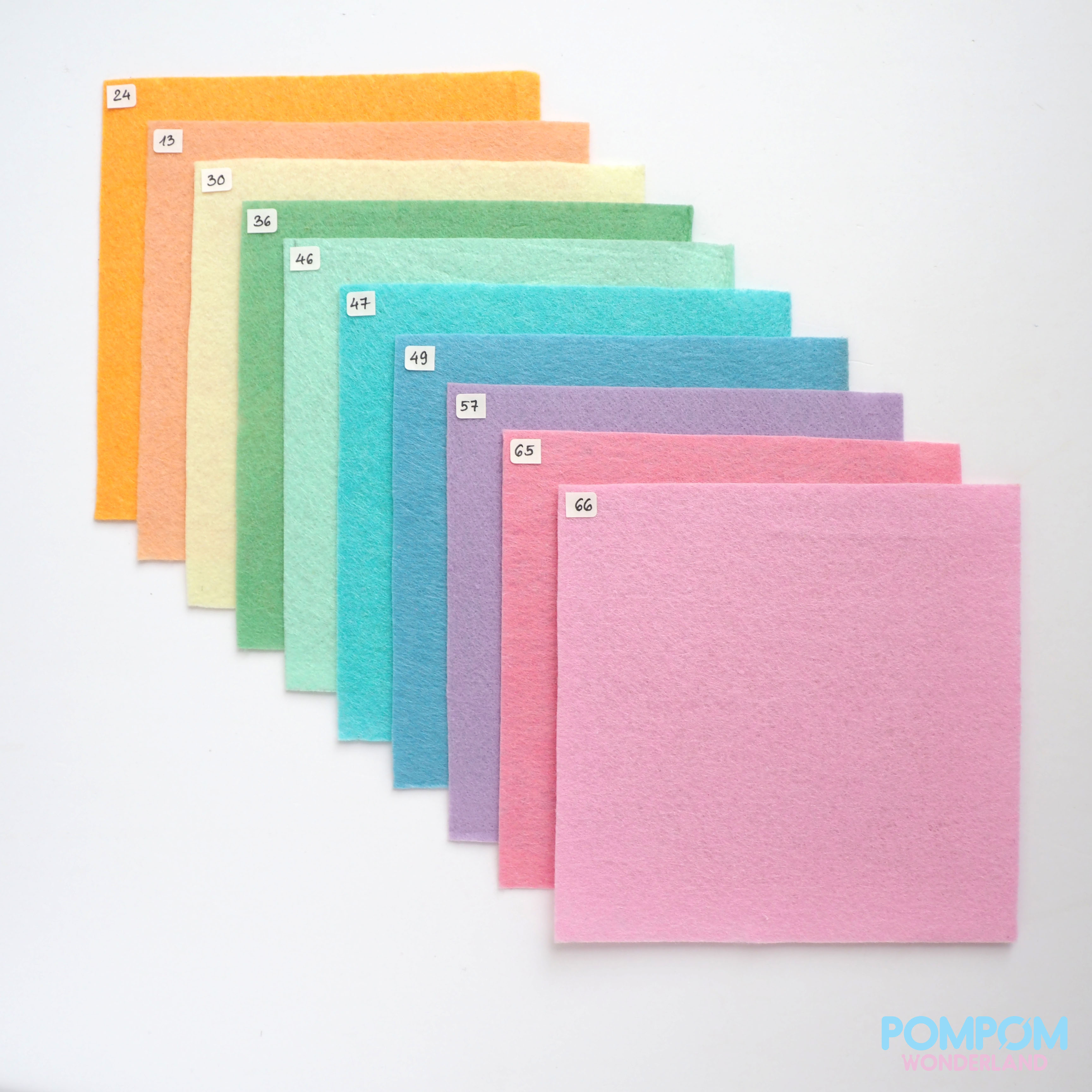 Combo 10 tấm vải nỉ cứng 15x15cm (4 tông màu)