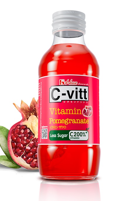 Nước lựu vitamin C C-VITT - Bổ sung Vitamin C - Tăng đề kháng, giảm stress, sáng da tự nhiên - Chai 140ml