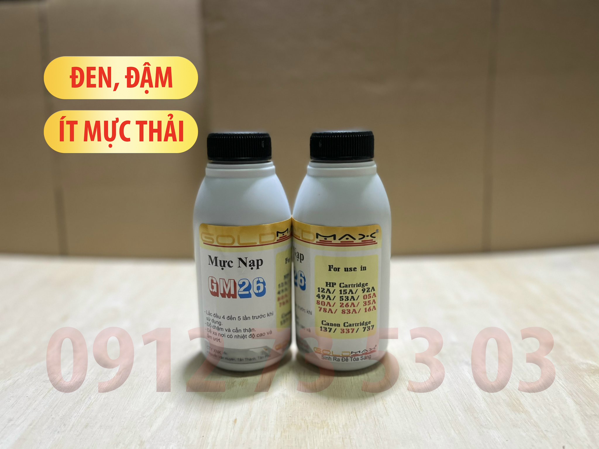 Chai Mực Nạp Đa Năng HP  120g ( Dùng cho các dòng mực 12A/49A/05A/26A/35A/83A)-  (Đen/Đậm/Ít Thải)  -