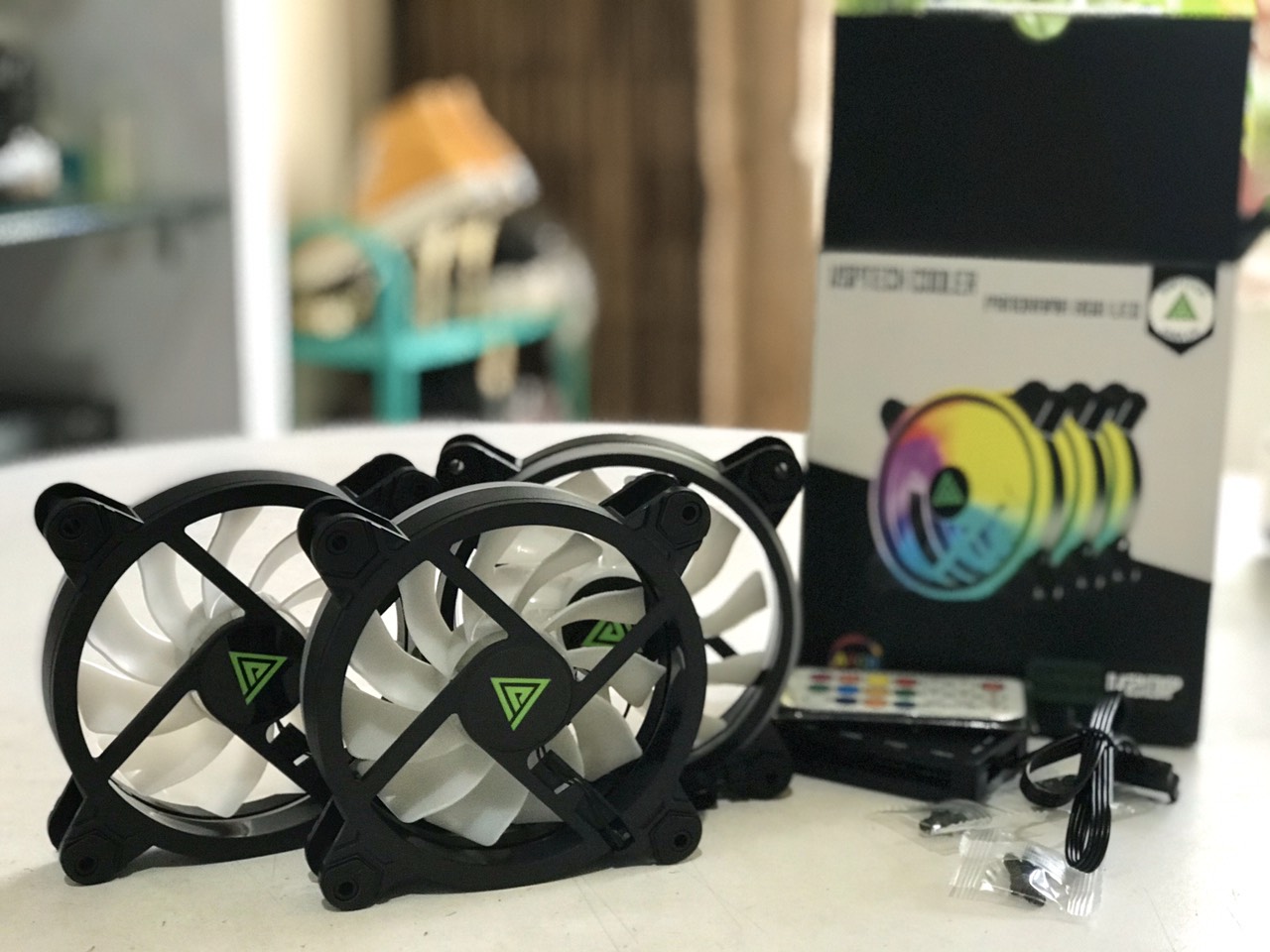 [HCM]Fan case VSPTECH COOLER Bộ 3 fan + hub Led ARGB V207