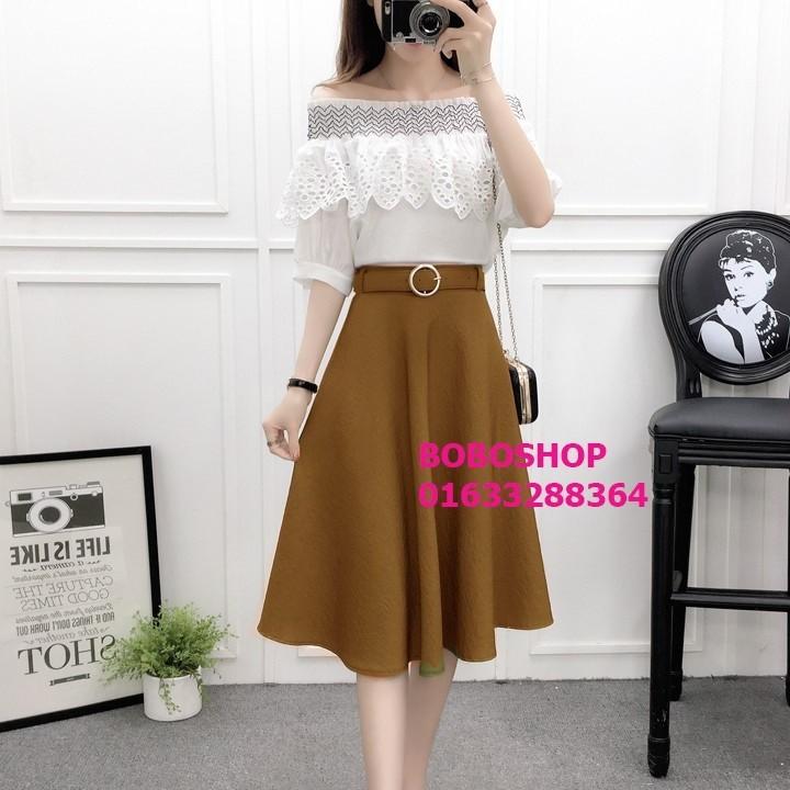 [HCM]Chân váy xòe kèm belt