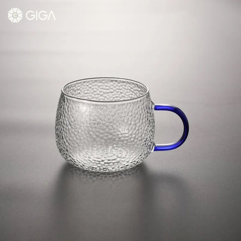 GIGA Essential Ins phong cách ánh sáng phong phú cao bo thủy tinh hộ gia đình cốc nước trong suốt/cốc sữa chịu nhiệt đơn giản/Cốc đôi/cốc gia đình/cốc trà hoa