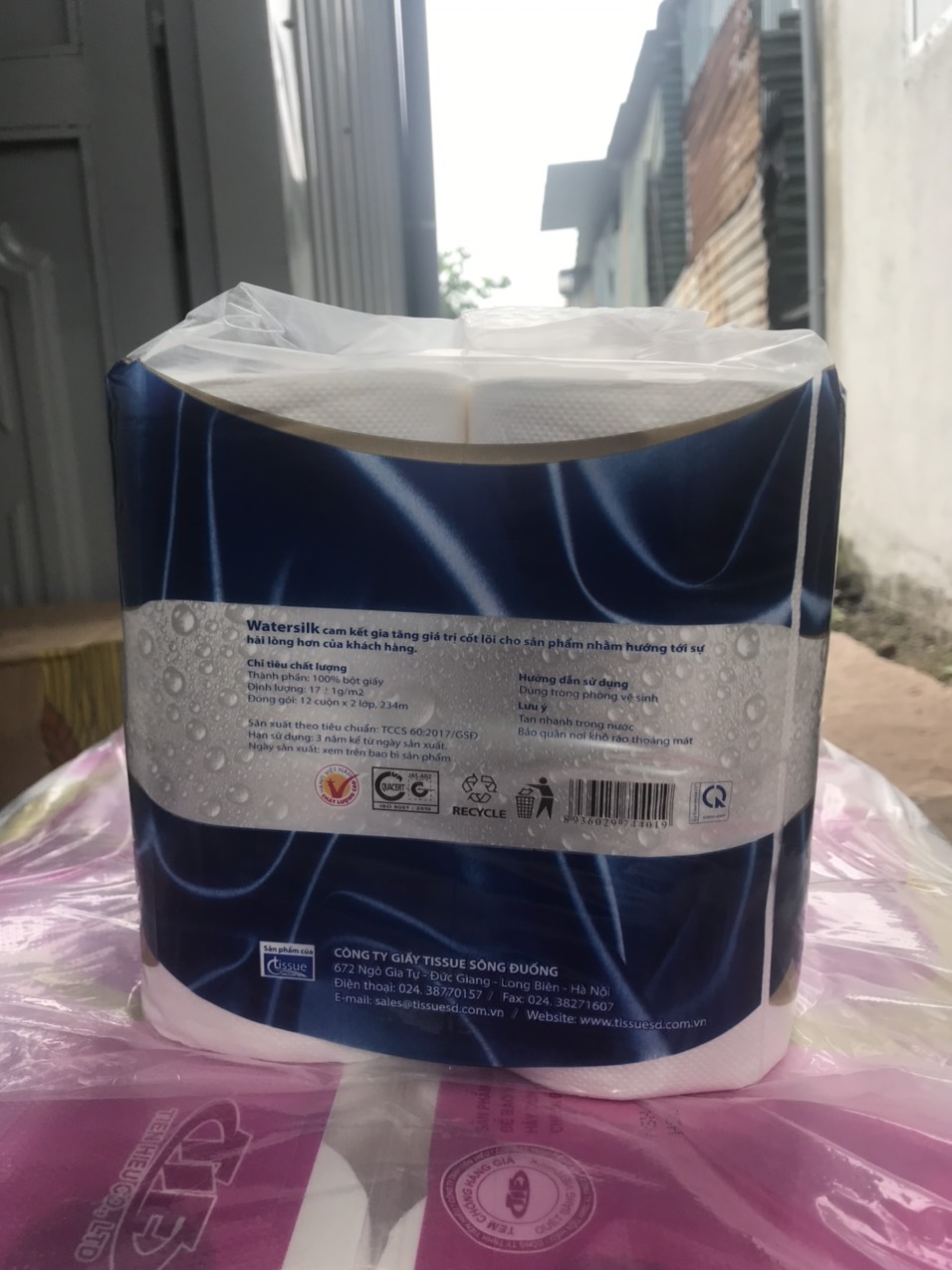 Giấy Vệ Sinh Watersilk Bịch 12 Cuộn loại 1