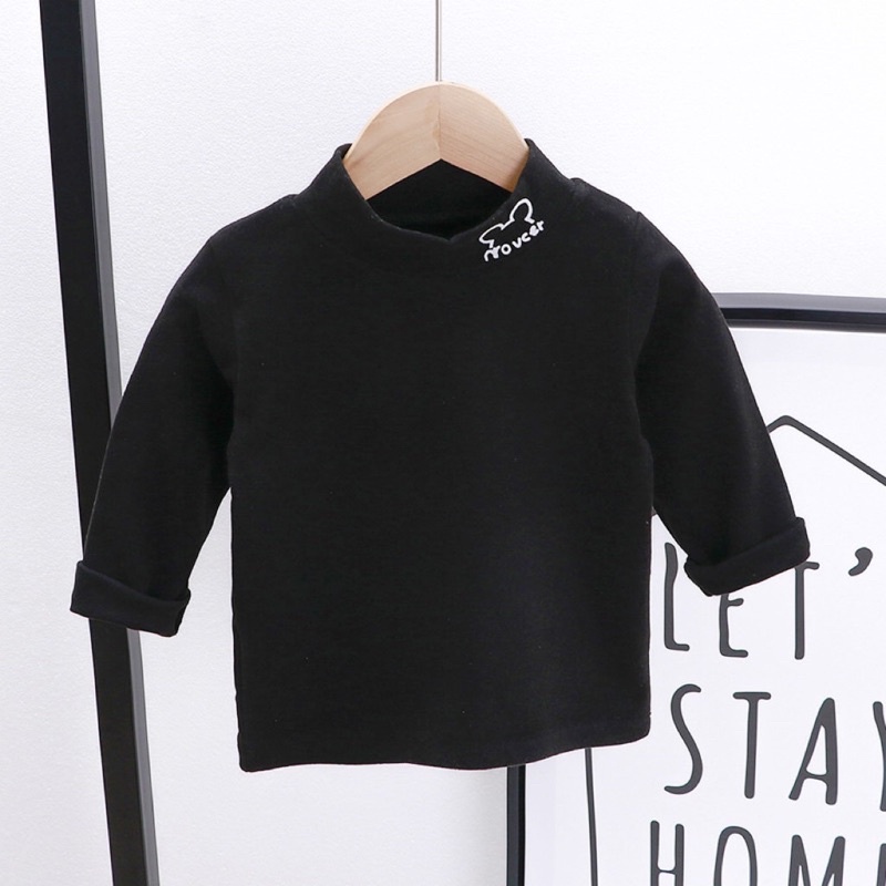 ÁO COTTON NỈ CỔ 3P HÀNG QC CHO BÉ