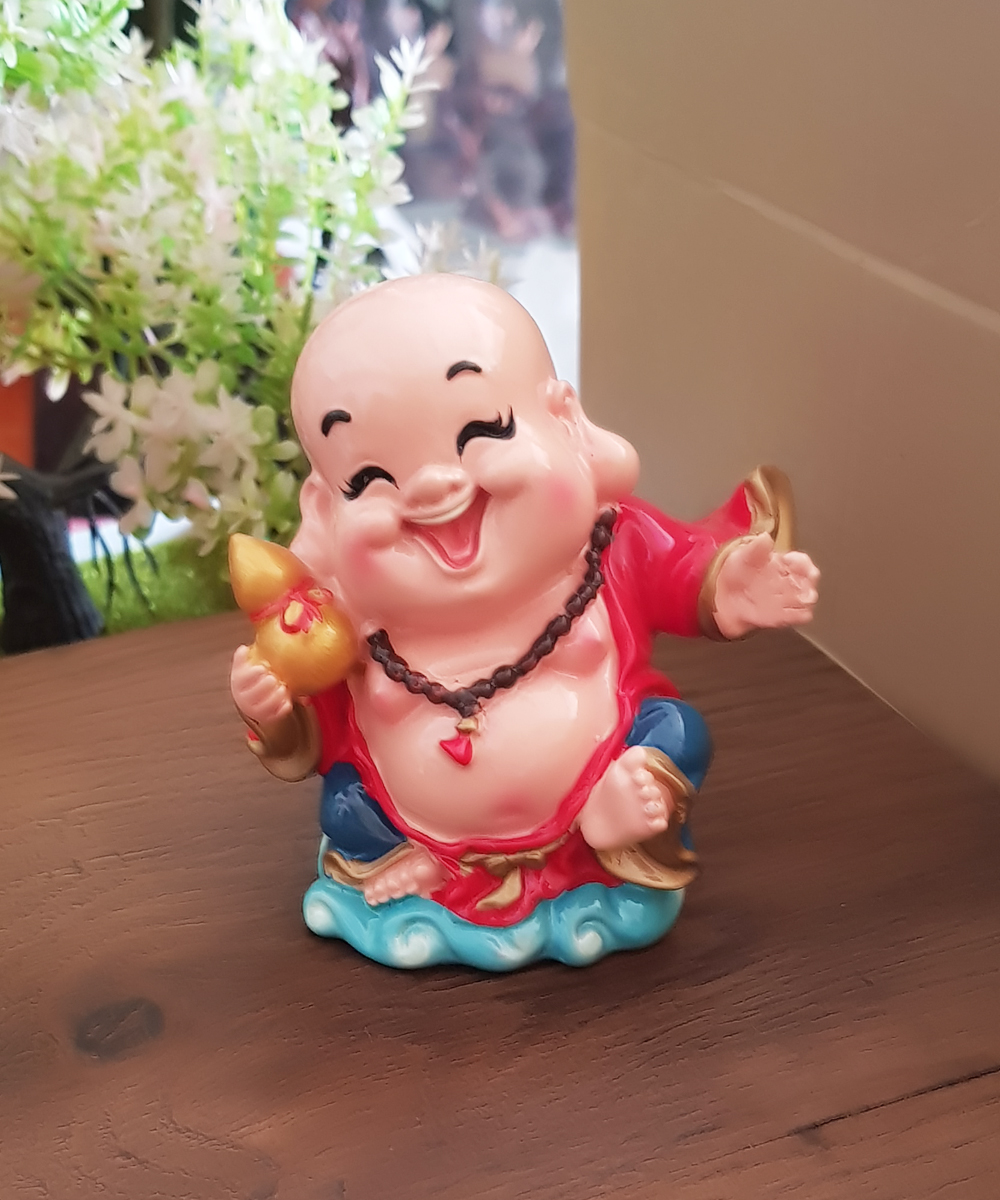 Tượng phật di lặc cầm hồ lô 9cm