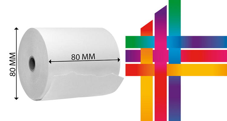 Giấy in hóa đơn k80 phi 80 , 1 cuộn