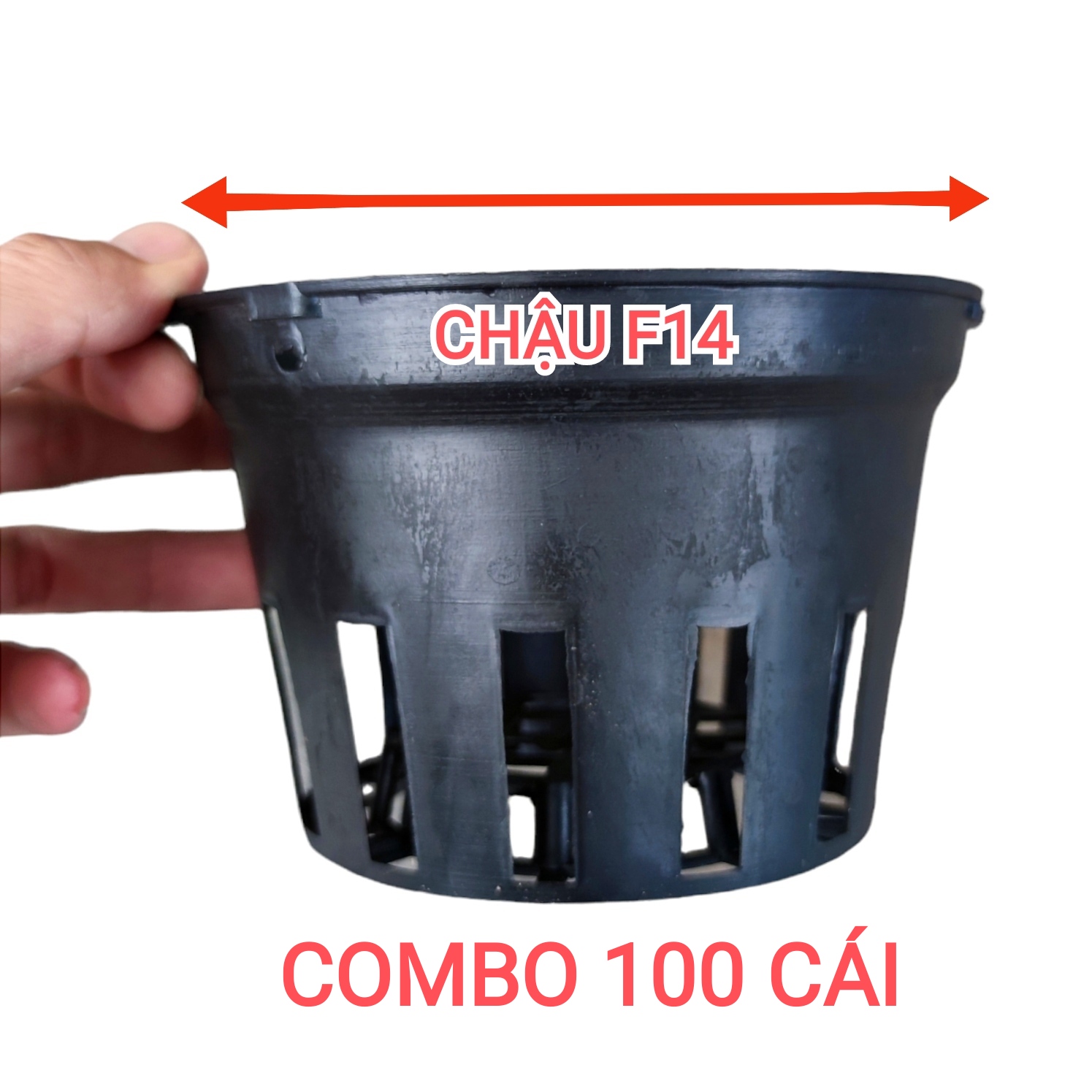 Plastic Pots for Growing African Orchids 14 - Combo of 100 Pieces