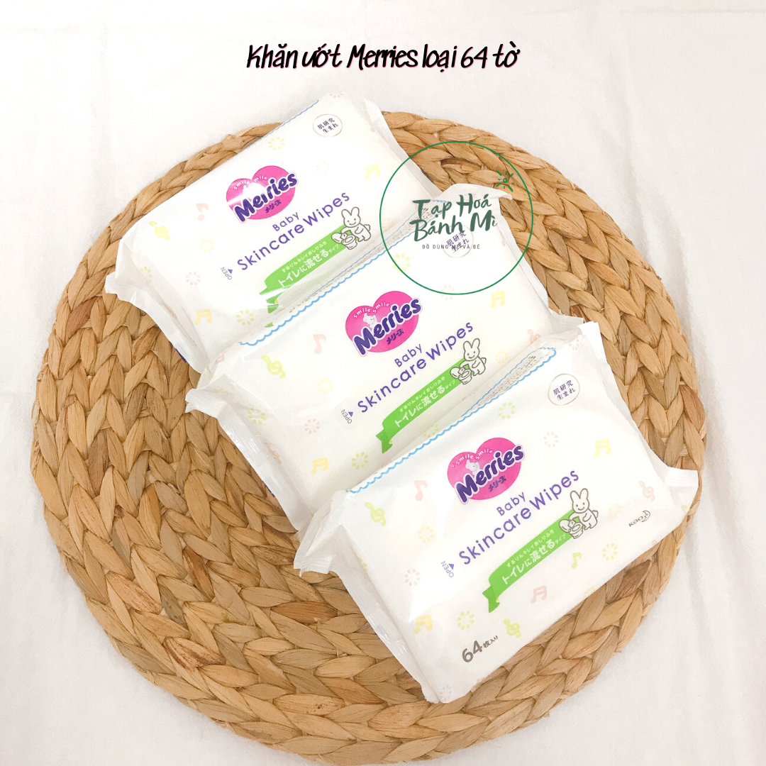 [HCM]Khăn ướt Merries 64 tờ