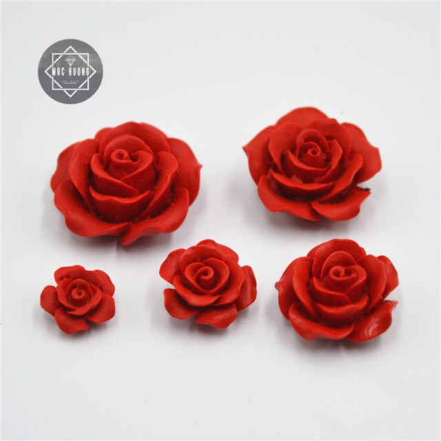 Charm hoa hồng chu sa - KL085