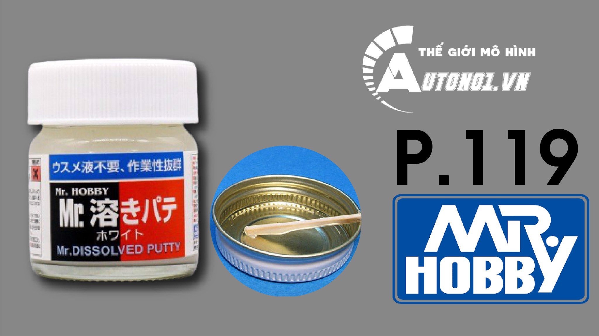 Dung dịch putty lỏng trám khe mô hình p119 p Mr.Hobby PK287