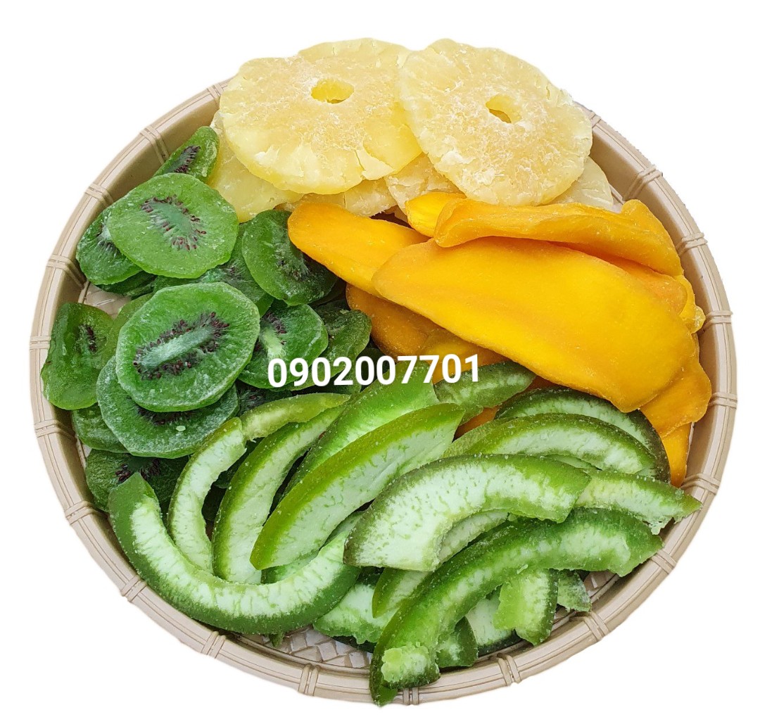 Trái cây sấy dẻo Thái Lan (Vỏ bưởi/ Thơm/ Xoài/ Kiwi sấy dẻo) - mứt tết - đồ ăn vặt