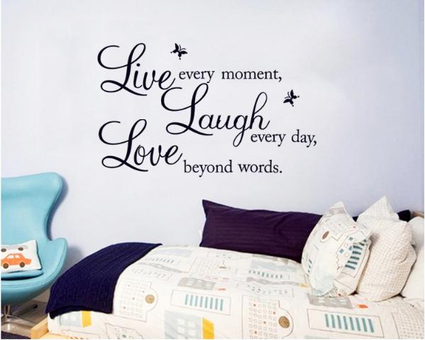 Decal trang trí Chữ Tiếng Anh Live