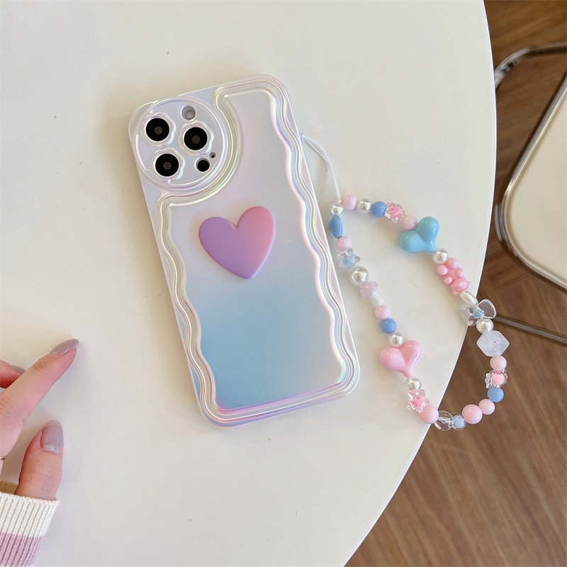 Ốp iphone full viền Tim holoram