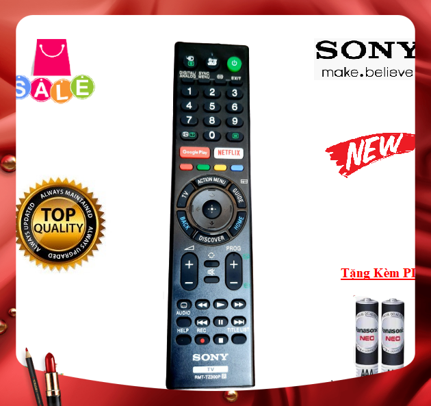 Remote Điều khiển tivi Sony RMT-TZ300P dùng cho các dòng RM-YD/ED/GA, RMT-TX100,101,102,200, 300, 310P-Hàng mới 100%-Chất lượng tốt-Tặng kèm PIN