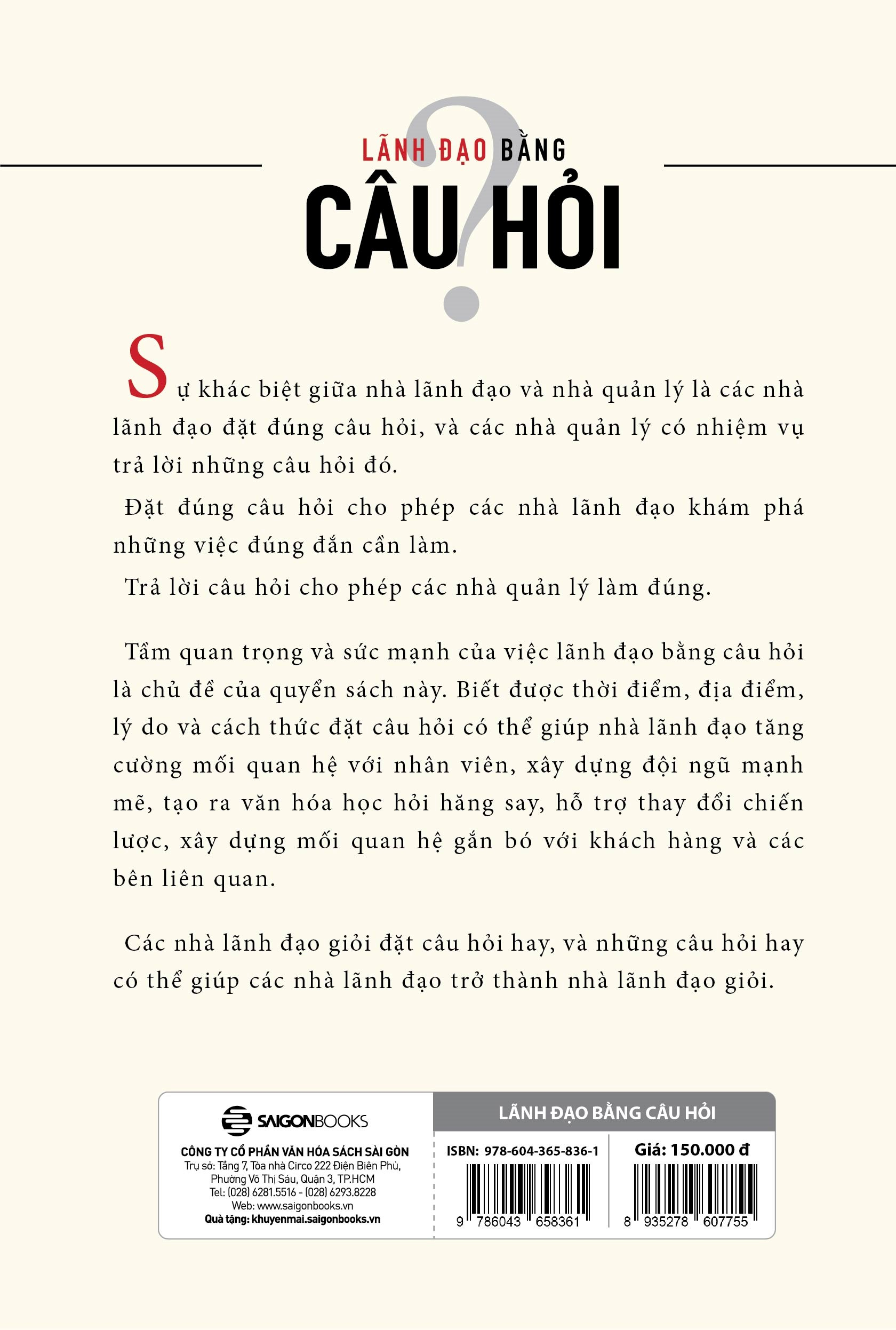 Sách Fahasa - Lãnh Đạo Bằng Câu Hỏi (Tái Bản 2022)