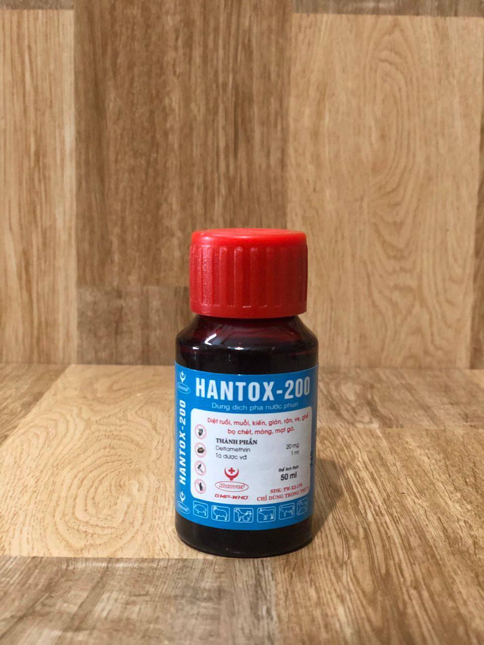 COMBO 2 LỌ Thuốc xit mạc, ve HANTOX 200 cho gà đá