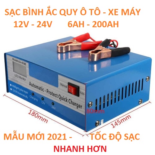 Máy Sạc Ắc Quy Và Phục Hồi Bình Ắc Quy 12V 24V E18