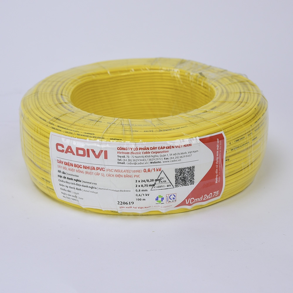 Dây điện đôi mềm CADIVI ruột đồng VCmd