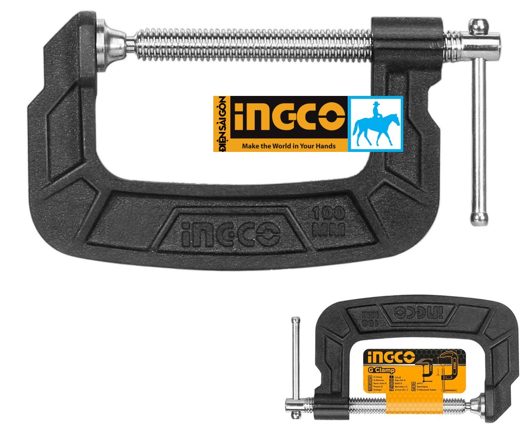 Cảo Kẹp chữ C 4inch 100mm INGCO HGC0104