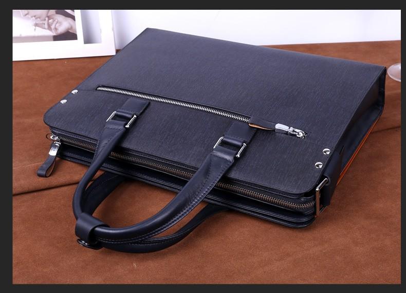 Cặp da Laptop công sở da thật LANQI 8806